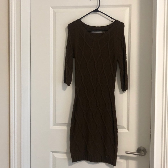 Khaki Green sweater dress - Picture 1 of 5
